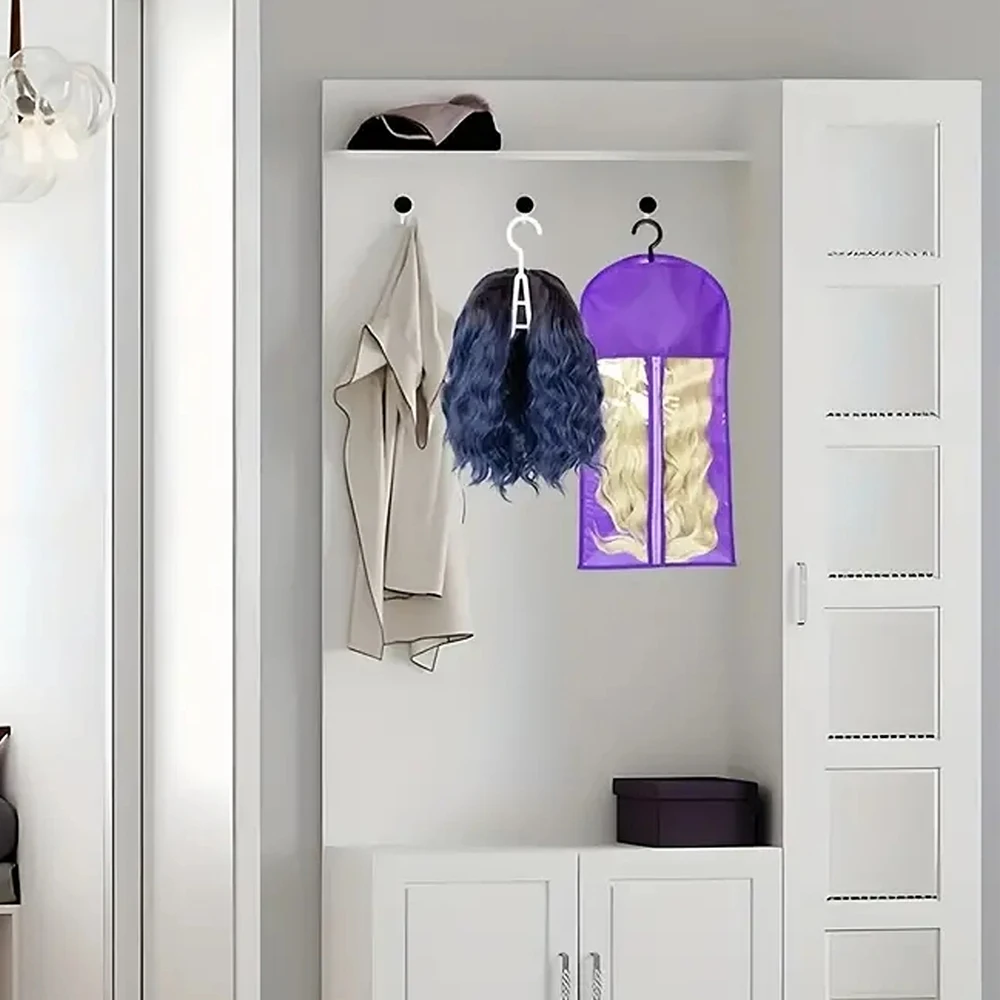 2/3/5/6/10 قطعة شماعة تخزين الشعر المستعار، حامل متعدد الاستخدام لشكل الشعر المستعار الأمثل والأحذية ومنظم الغطاء