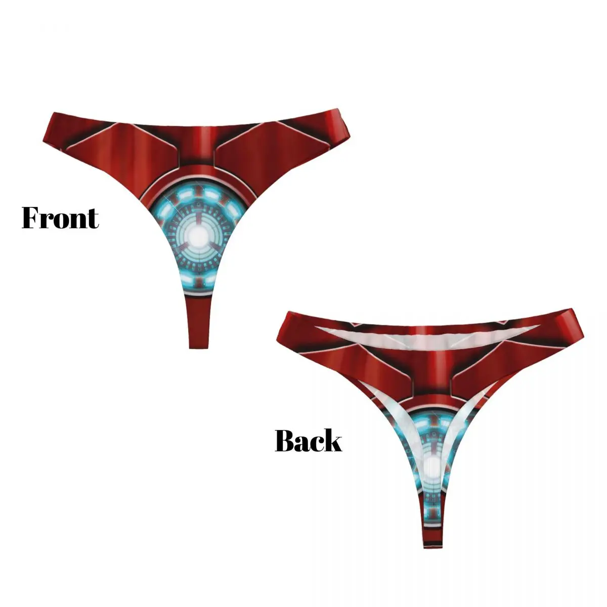 Custom Iron Man Glow G-string Panties Womens Comfort Thong Underwear