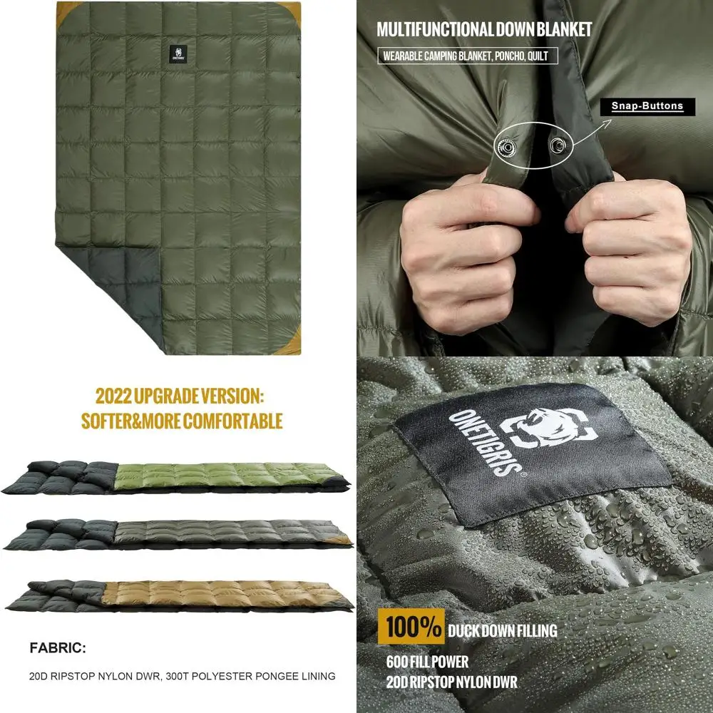 

Compact, Warm Puffy Blanket for Outdoor Adventures, Ideal for Backpacking, Hiking, Picnics, and More in Cold Weather