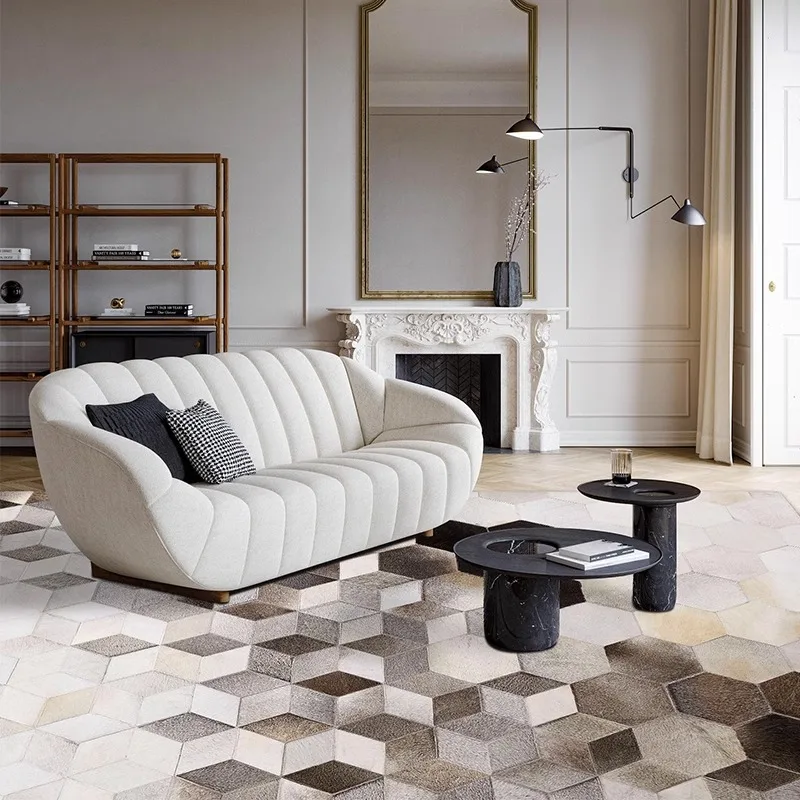 Genuine Cowhide Stitching Carpets for Living Room Vintage Plaid Patchwork Natural Cow Leather Carpet Bedroom Lounge Sofa Rugs
