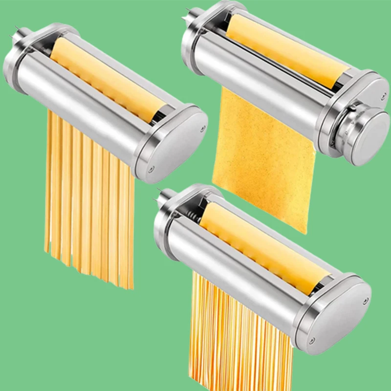 Imagem -03 - Macarrão Pasta Makers Peças para Kitchen Aid Processadores de Massas Alimentícias Kka Fettucine Spaghetti Cutter Roller Stand