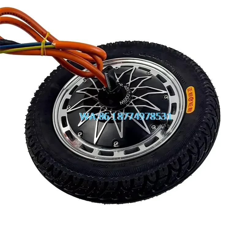 Wmwmnu for Scooter 12 Inch Hub Motor 48V 2000W High Speed 40-120km/h Low Noise High Power Output Aluminum Alloy