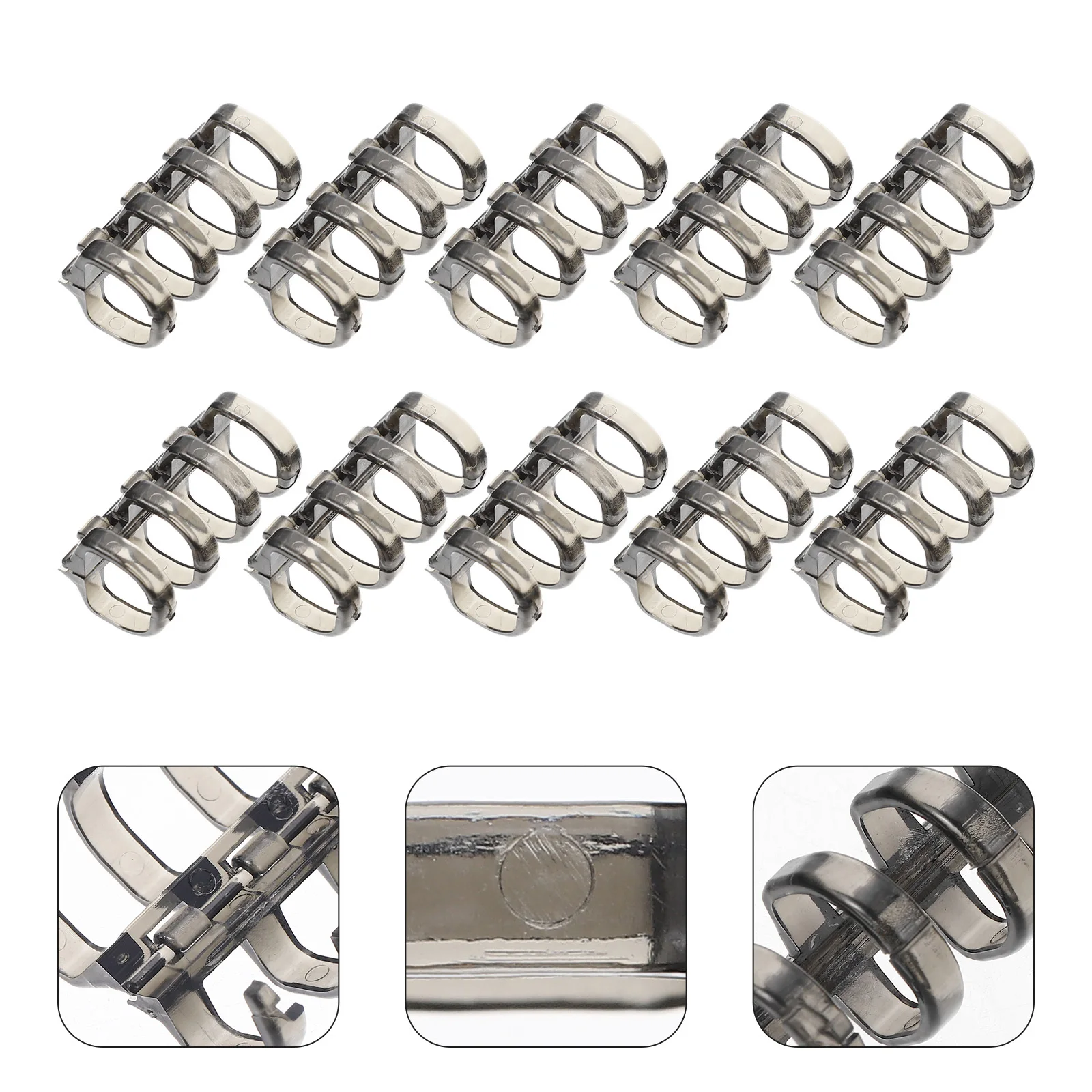 10 قطعة أوراق فضفاضة الموثق المفاجئة قسط البلاستيك أربعة حفرة مجزأة المجلدات لمكتب المدرسة الايداع لوازم مكتبية #5