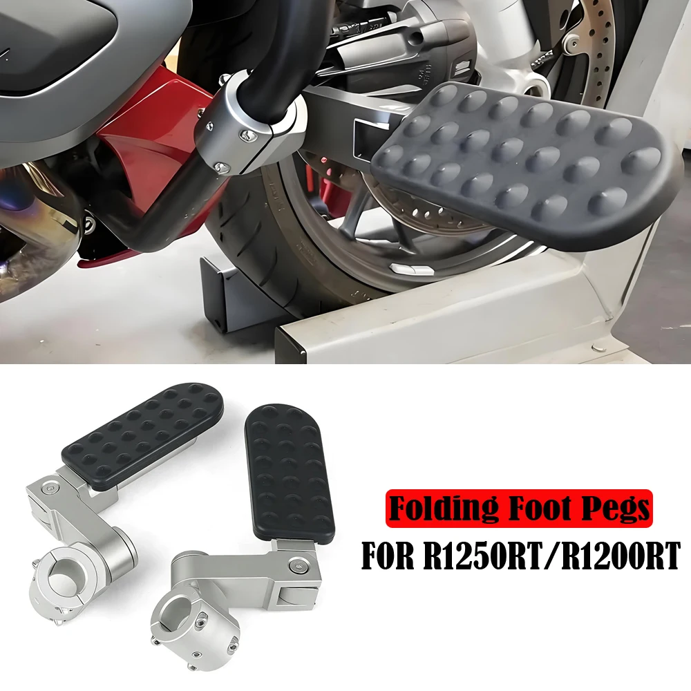 

NEW Motorcycle Adjustable Folding Foot Pegs Rest Pedal Set Footpeg Footrest Kit For BMW R1200RT R1200 RT R1250RT R 1250 RT