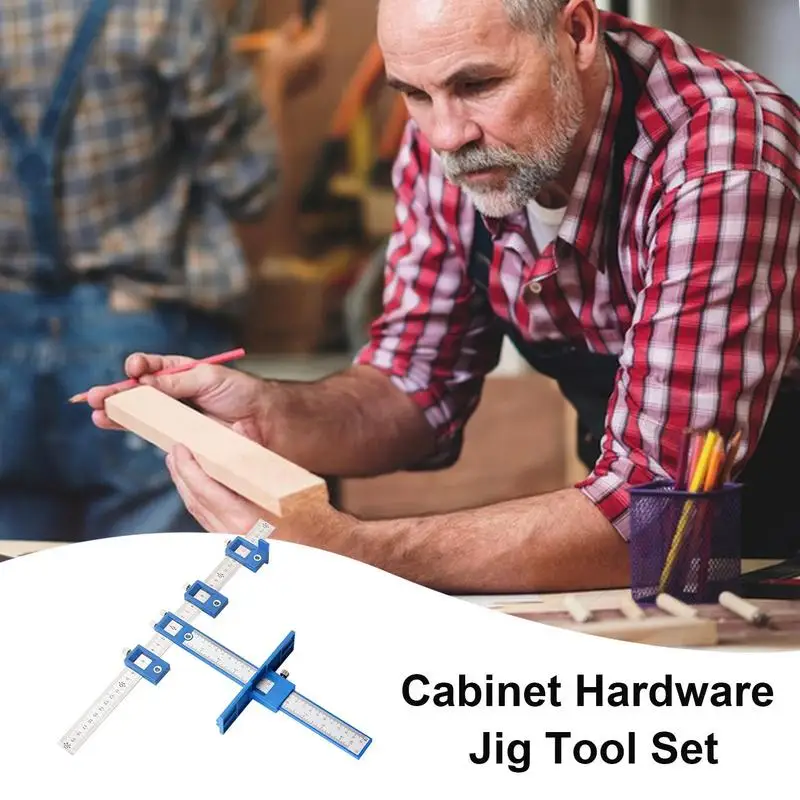 Cabinet Handle Jig Template Carpentry Hardware Jig Cabinet Handle Hole Locator Knobs And Pulls Installation Jig Tool To Increase