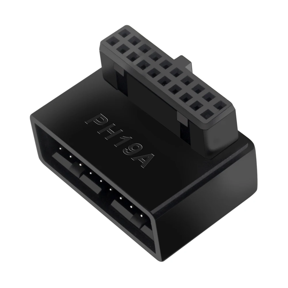 Adaptador de cabezal de placa base de ordenador, convertidor de escritorio de 90 grados, Accesorios de ordenador de escritorio, USB 3,0, 19P/20P