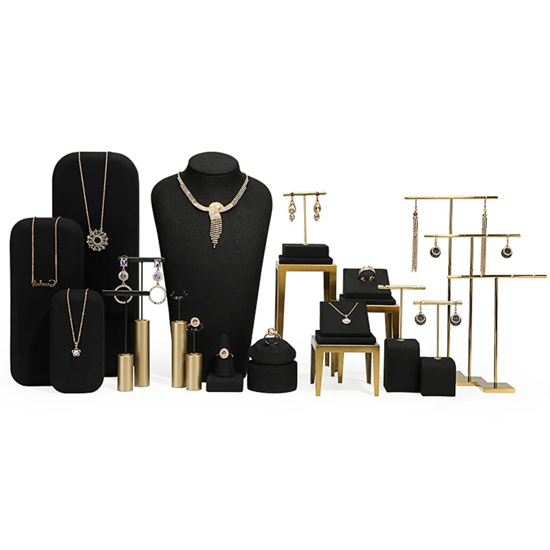 

Black super-fine jewelry display stand ring stud necklace pendant bracelet storage display stand counter display stand