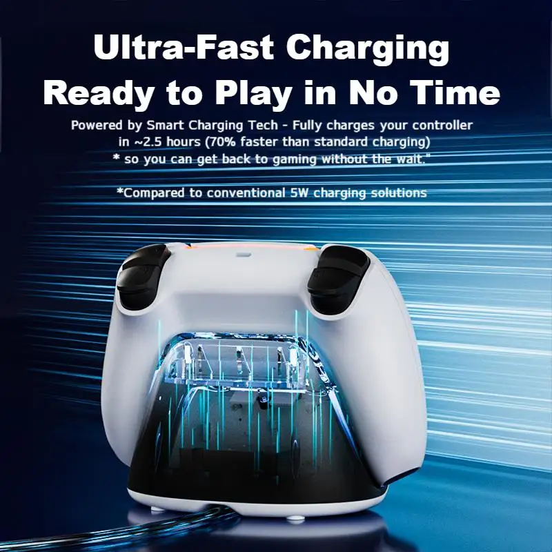 AOLION For PS5 Controller Clock Charging Base for PlayStation Edge Wireless Fast Charging Charger Desktop Storage Base accessory