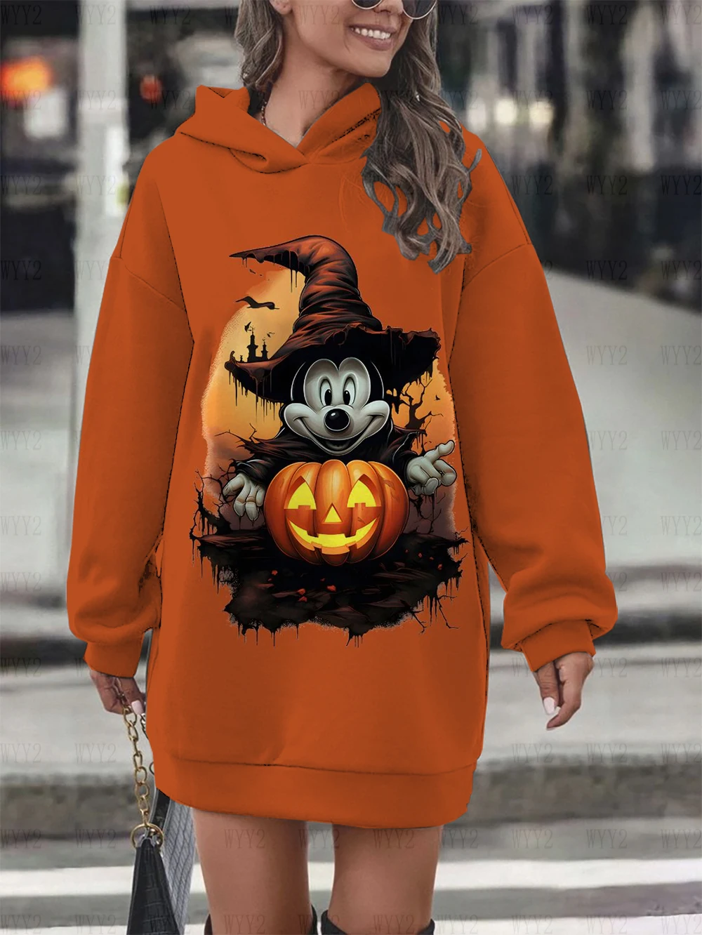 

Женское платье-свитер с рисунком Микки Диснея, Осень-зима