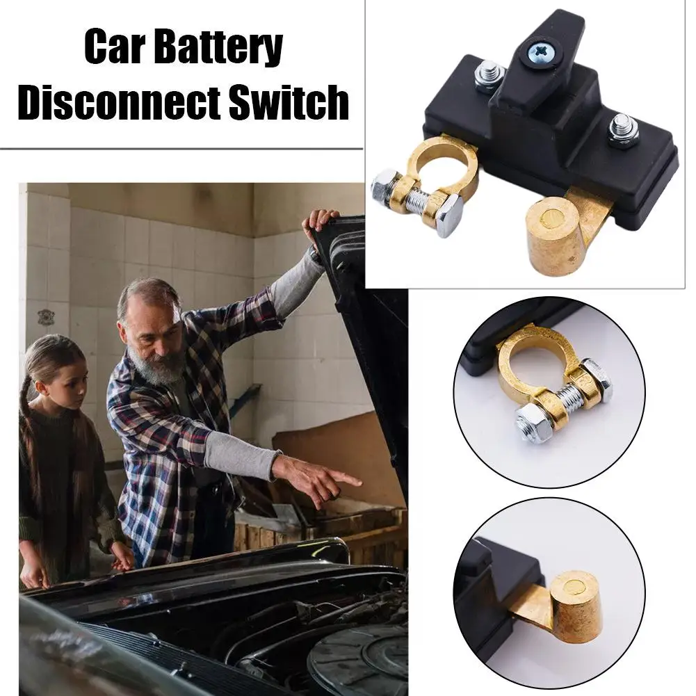 12V/24V Car Battery Disconnect Isolator Cut Off Switch Battery Terminal Anti-leakage Switch Power Cutoff Switch Accessories