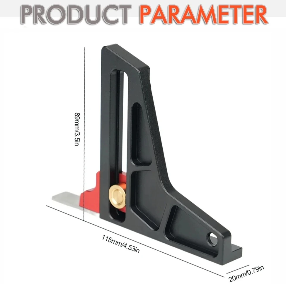 Precision Height & Depth Gauge Ruler, Trimming Machine & Table Saw Adjustment Tool, Woodworking Measuring Instrument