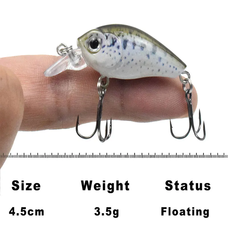 Artificial Bait Groundbait For Fishing Fake Kit Trout Lures Little Fat Mino 4.5Cm 3.5G/Piece 5 Pcs /Box