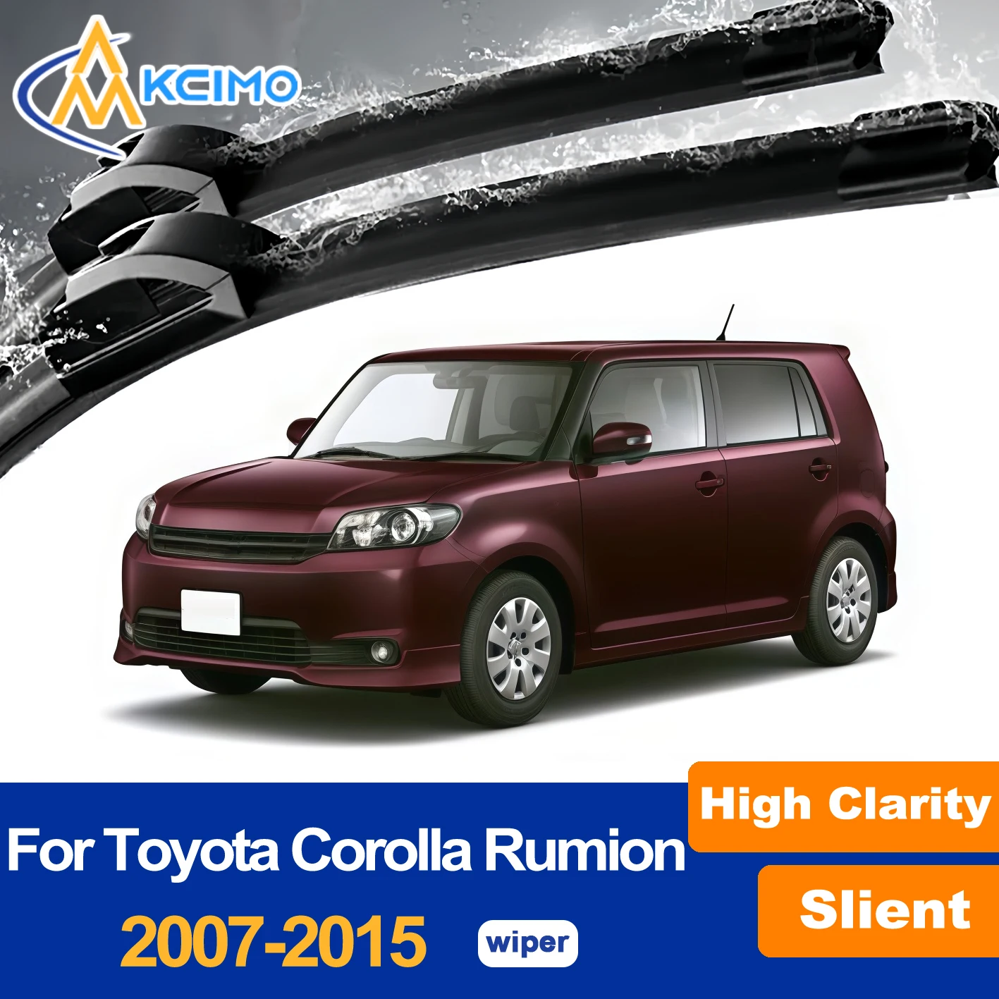 

Front Windshield Wiper Blades Pair For Toyota Corolla Rumion E150 2007-2015 Toyota Rukus All-Weather Rubber Streak-Free Wipers
