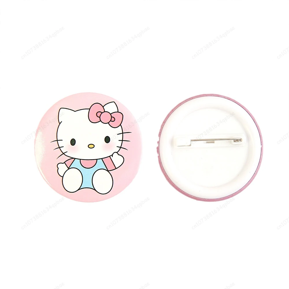 Miniso 5 Stks/set Hallo Kitty Borst Badge Sanrio Kawaii Cartoon Figuur Broche Lieve Cute Kt Kat Kleding Decoratie Meisjes Kids Speelgoed