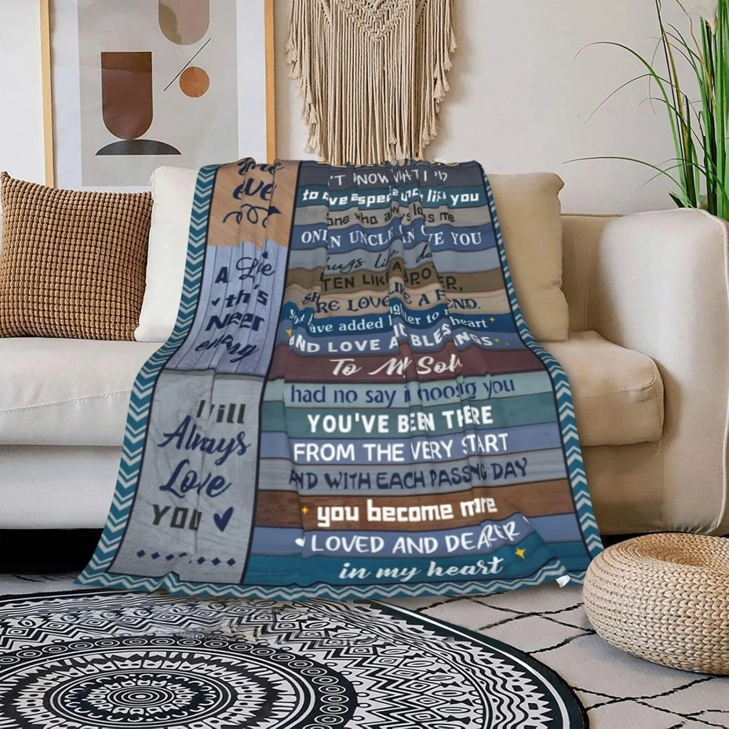Geschenke an meinen Onkel Decke von niece Nephew Löwe Decke Geburtstag Festival Idee Geschenk für Familie Superweiche Flanell-Überwurfdecke