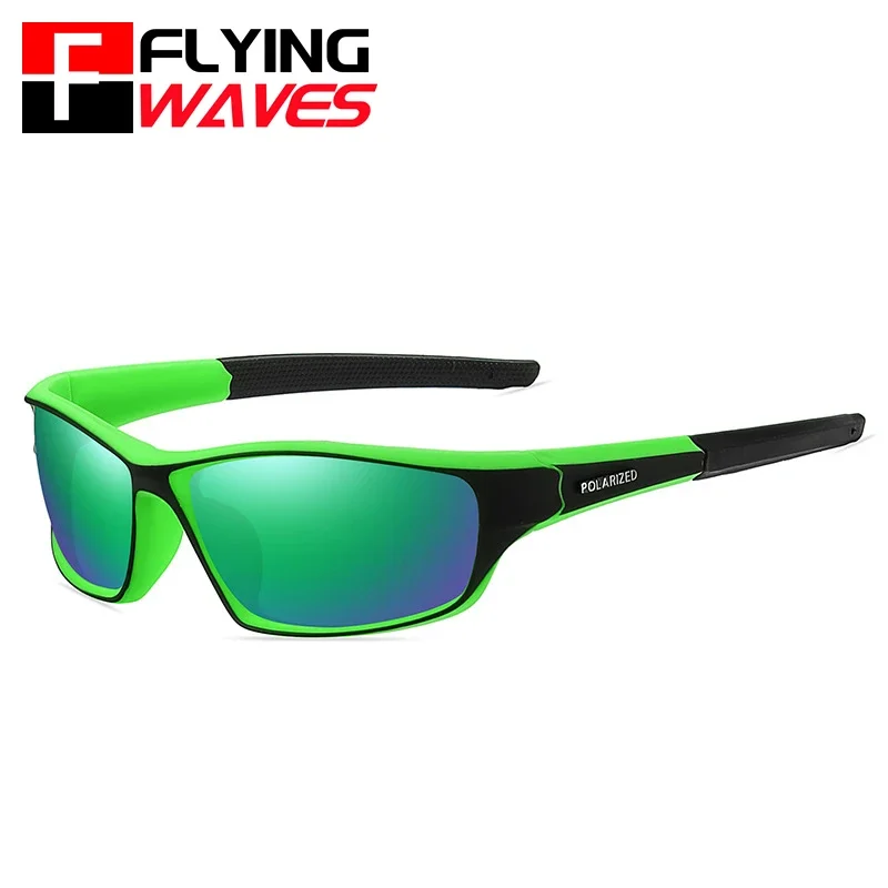 FLYING WAVES hombres mujeres gafas de sol con montura cuadrada HD polarizadas deportes tenis Golf pesca senderismo conducción gafas de sol UV400