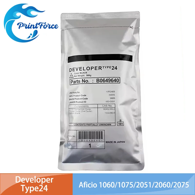 

Type 24 Type24 Developer Powder for Ricoh MP 5500 6000 6001 6002 6500 7000 7001 7500 7502 8000 9001 AF1060 1075 2051 2060 2075