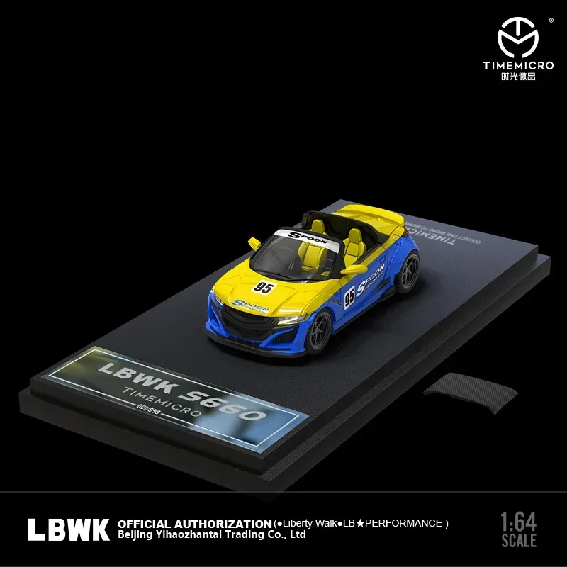 TM  1:64 LBWK S660 Spoon Diecast Car Model Carros Toys TimeMicro