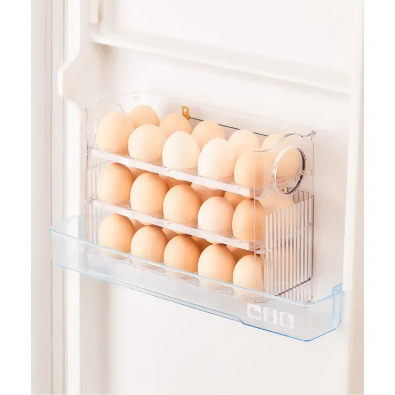 Caja de almacenamiento de huevos, organizador para refrigerador, contenedores de alimentos, estuche protector para mantenimiento fresco de huevos,