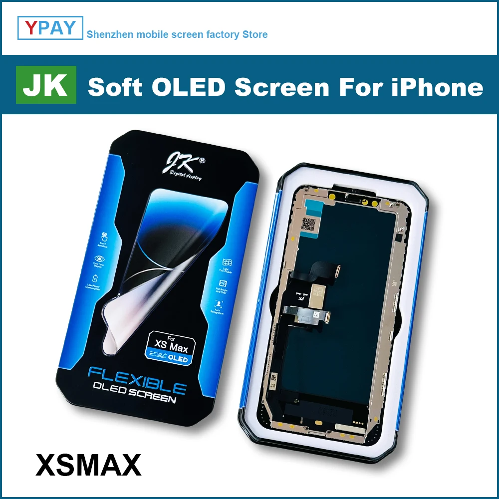 Soft JK OLED Screen For iPhone XsMax 11ProMax 12 13 LCD Display Touch Screen Digitizer Assembly No Dead Pixel Replacement Parts