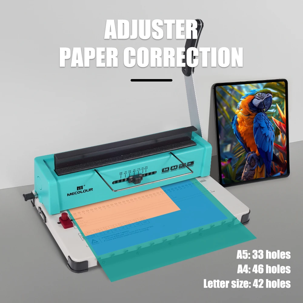 34-Hole Wire Paper Binding Machine for Office Home Use Wire Binder Spiral Bound Machine