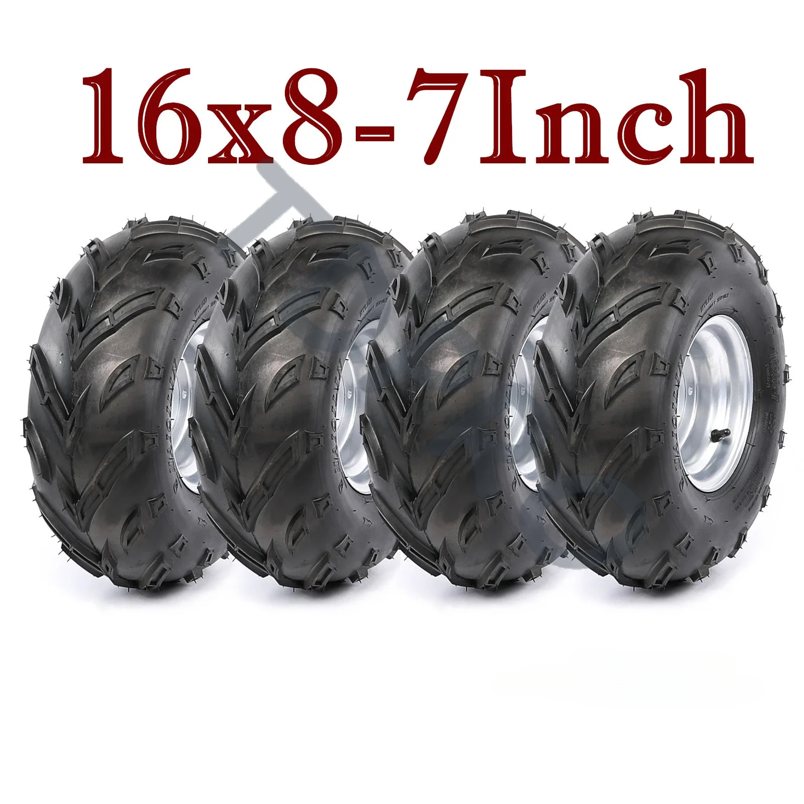 TDPRO 4 PCS 16x8-7 inch Rear Tyre Tire Max Load 160LBS for Quad Go kart ATV Quad Dune Buggy 7''