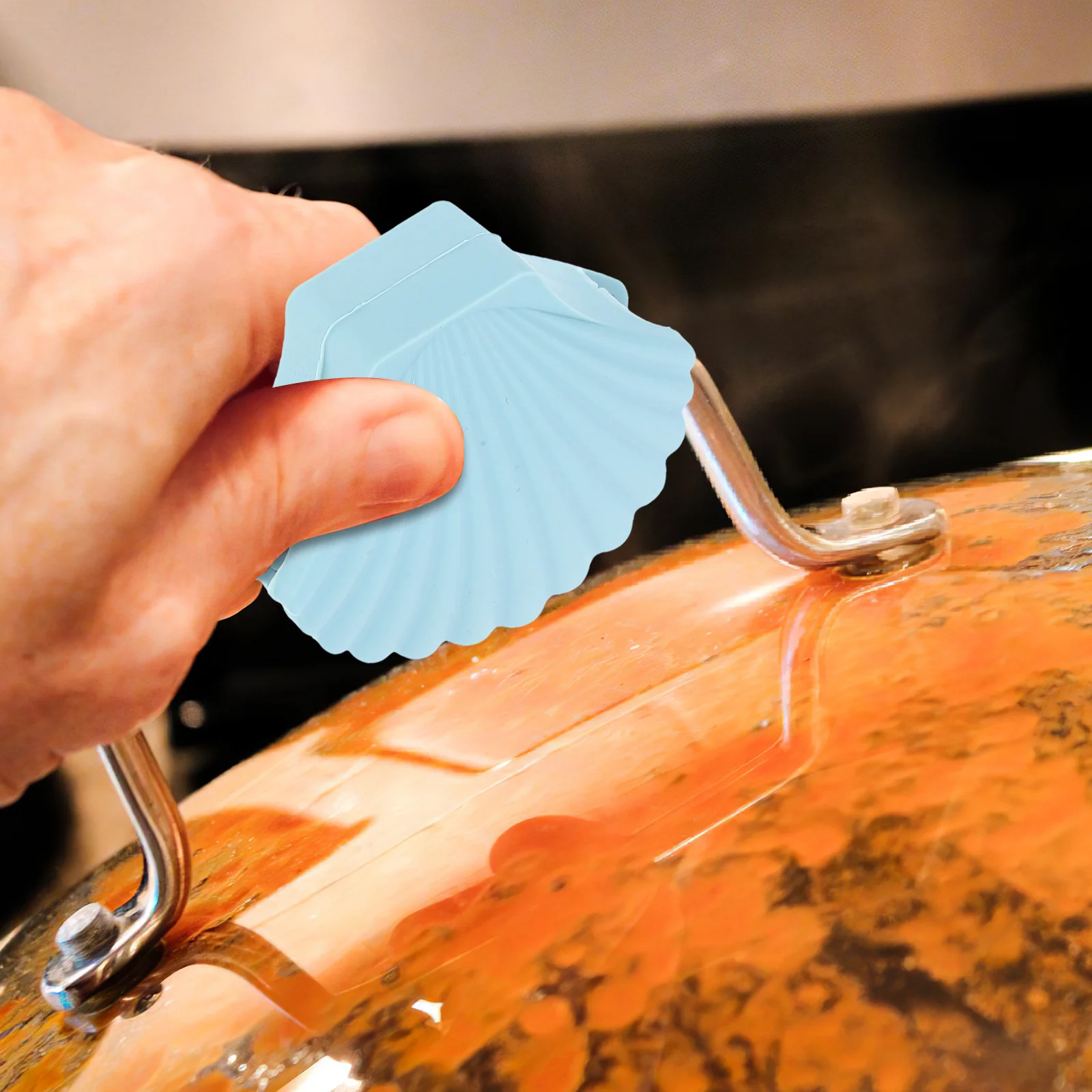 

4Pcs Heat Resistant Silicone Pot Handle Covers Non-Slip Ergonomic Grip for Pans Pots Lids Skillets Microwave Dishes Thermal