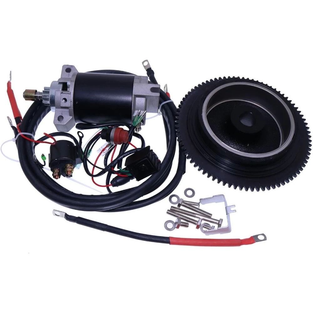 

Electric Start Motor Flywheel Kit for Yamaha 4 Stroke 9.9HP F9.9SMHA Outboard