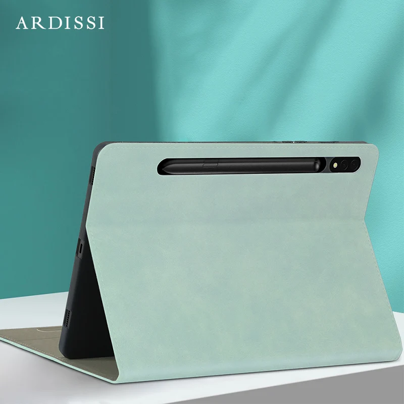 

ARDISSI Tablet Stand Case for Samsung Galaxy Tab S9 Plus Tap S8 S7 FE S6 LITE Funda Protective Folio Flip Book Cover PU Leather