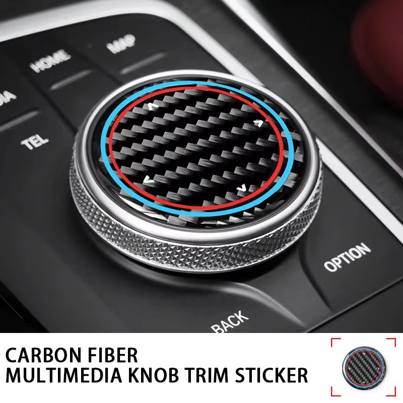 For BMW F10 E60 F30 F20 G20 E90 F25 G01 E39 X3 X4 X5 X6 Z4  Car Multimedia Knob Trim Stickers