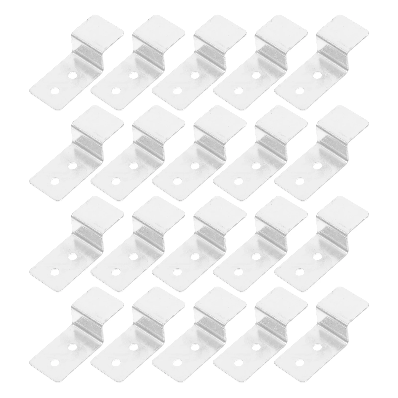 

20 Pcs Picture Frame Brackets Stainless Steel Corner Codes Canvas Clips Framing Supplies Desk Fasteners Table Top Shelf Mounting