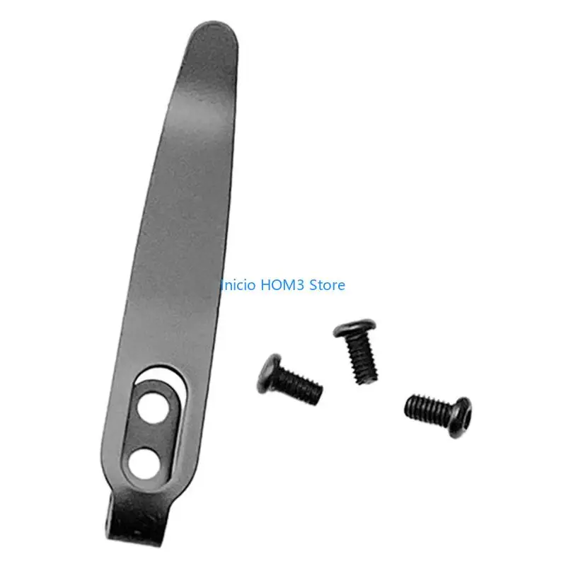 

A5YD 1Set With 3pcs Screws Knife Stainless Steel Back Clip Pocket Waist Clamp