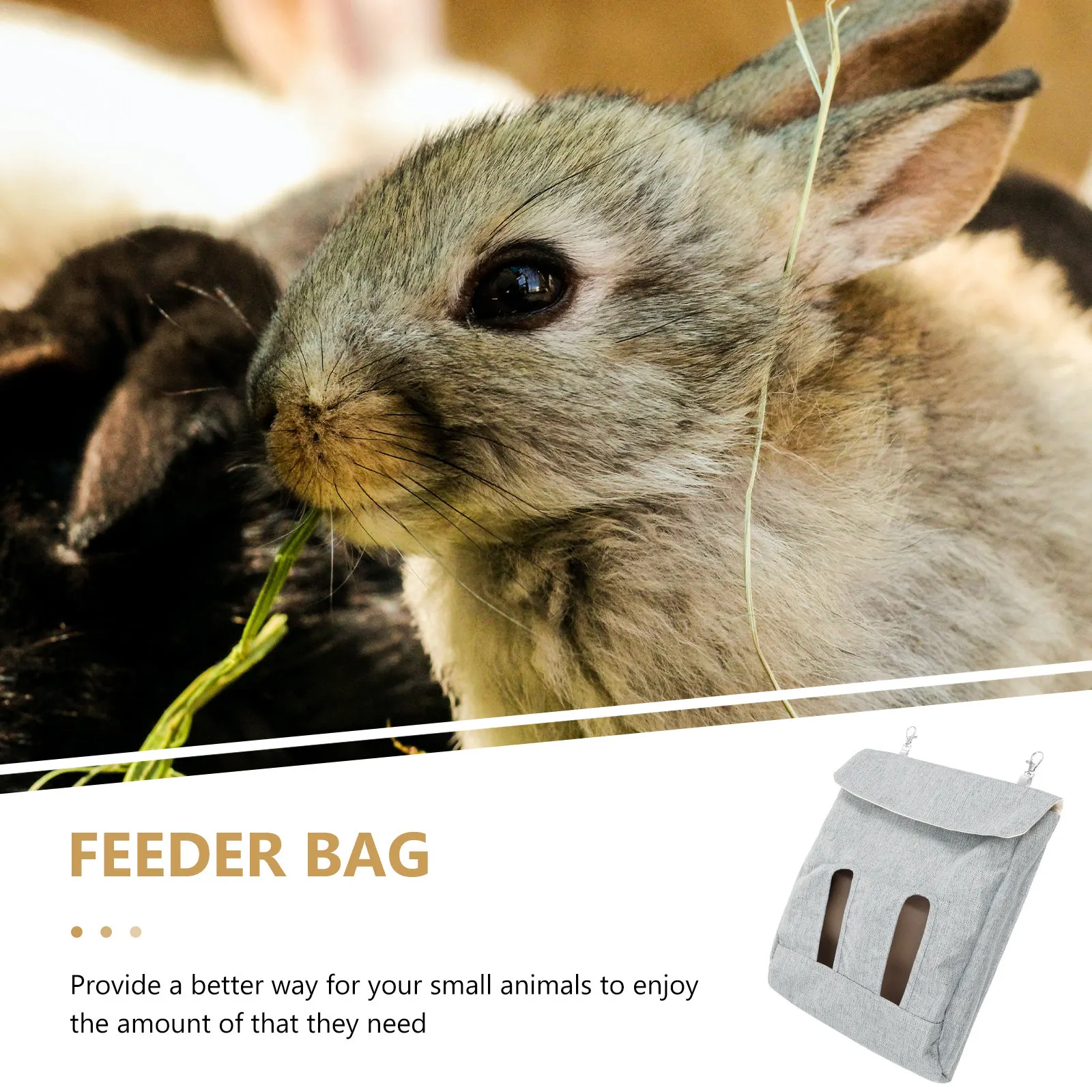 Rabbit Hay Feeder Bag Hanging Holder Breathable Feeder Pouch for Guinea Pigs Chinchillas Small Pets Guinea Pig Bag