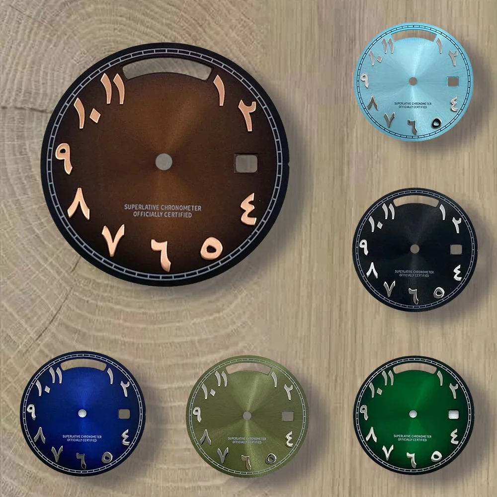 

31mm S Logo Day And Date Arab Dial Fit 8285 Movement Sunray High-Quality Dial Watch Modification Accessories New Styles