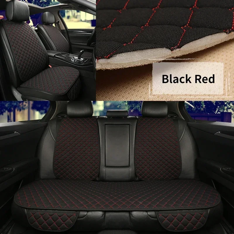 Car Seat Cushions Linen Flax Non-slip Breathable Comfort Seat Covers Cushion Front Driver Seat Cushion Auto Interior Accessories