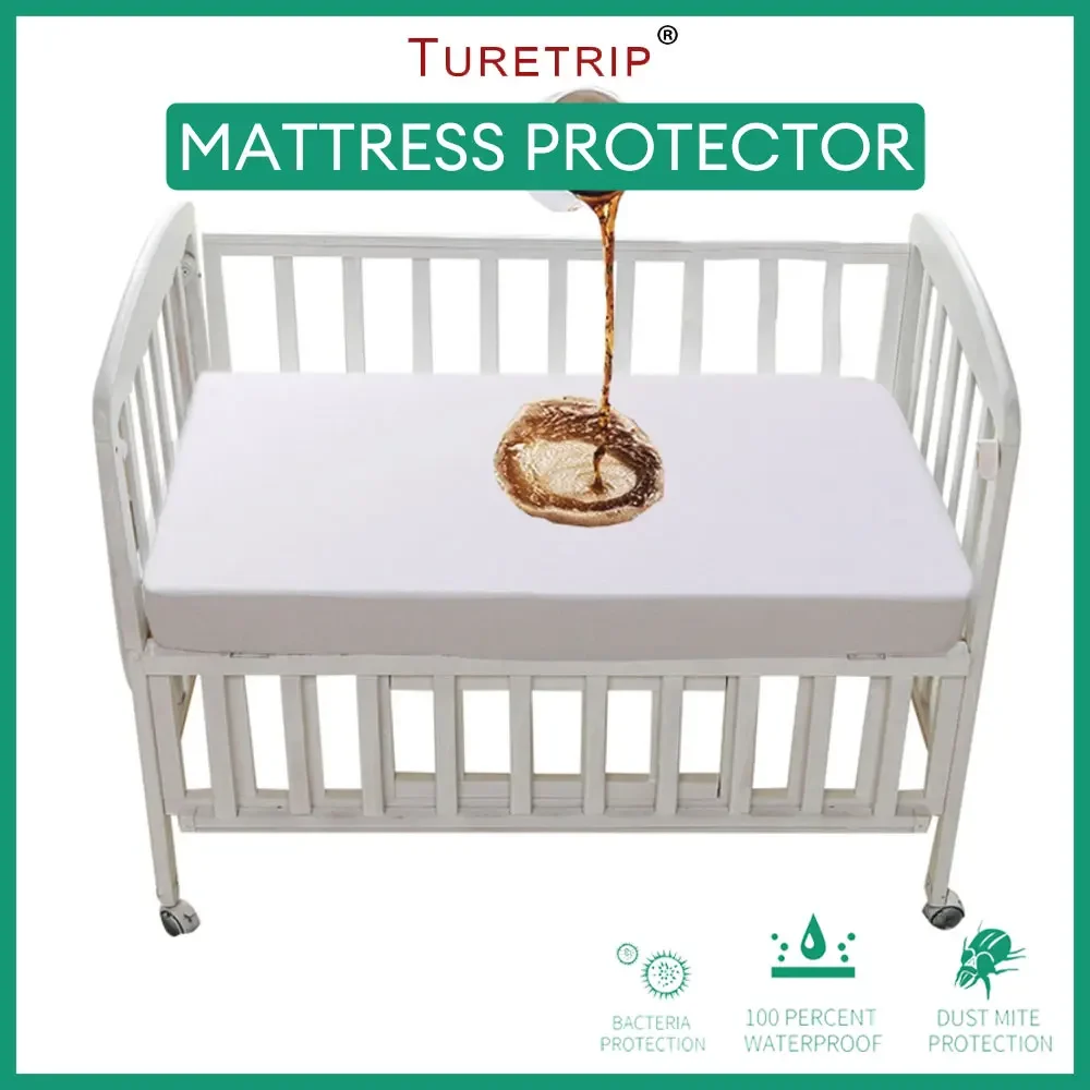 Home & GardenMattress CovBaby Waterproof Mattress Protector Fitted Sheet Breathable & Noiseless Crib Toddler Baby Mattress Cover