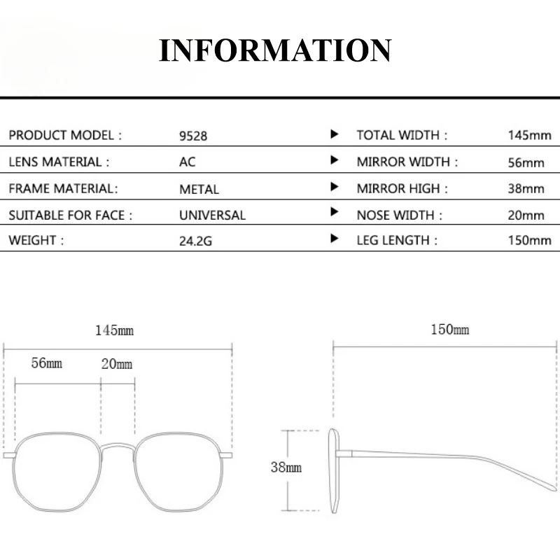 Korean Style Eyeglasses Fashion Square Outdoor UV400 Sunglasses Retro Men Women Optical Glasses Frame Classic Korean Sun Glasses