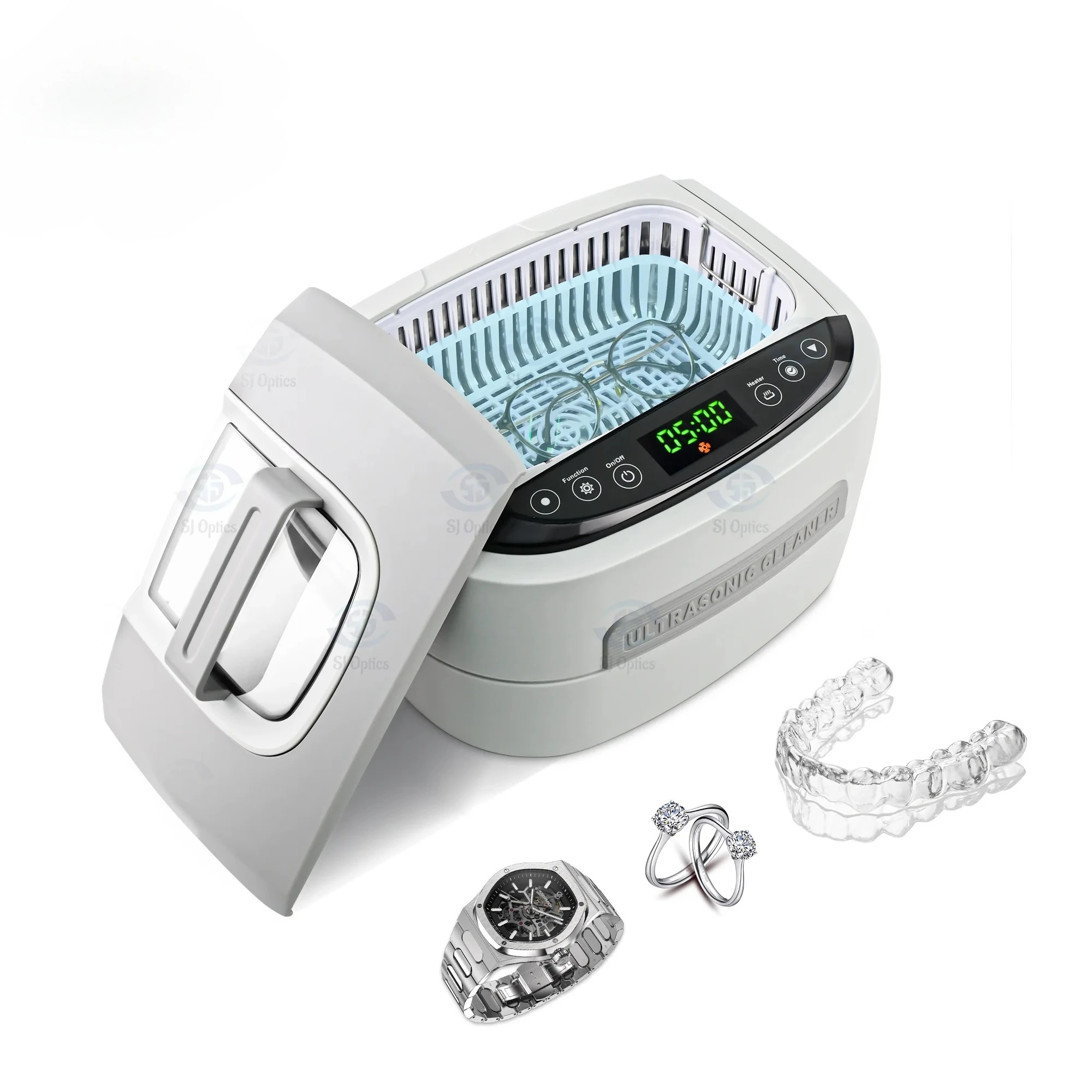 SJ البصريات بالموجات فوق الصوتية الأنظف الوجه المعادن صوت منخفض CD-4821 بالموجات فوق الصوتية مجوهرات الأنظف المنزلية بالموجات فوق الصوتية المنظفات