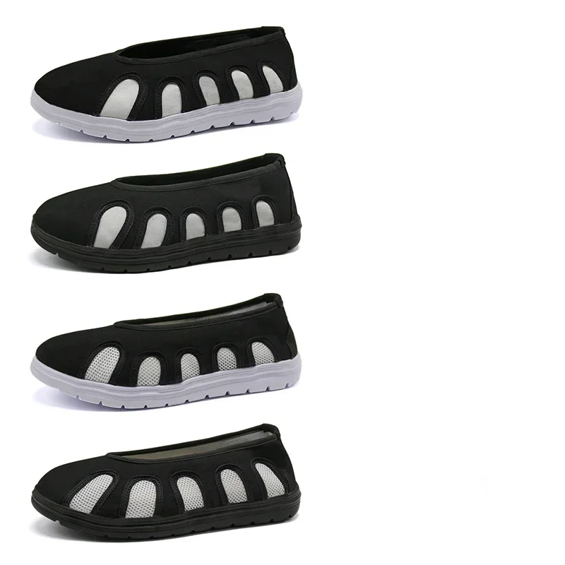 أحذية الكونغ فو تاي تشي وينج تشون الصينية التقليدية فنون الدفاع عن النفس أحذية رياضية Wudang Taoist قماش قطني يدوي قابل للتنفس #2