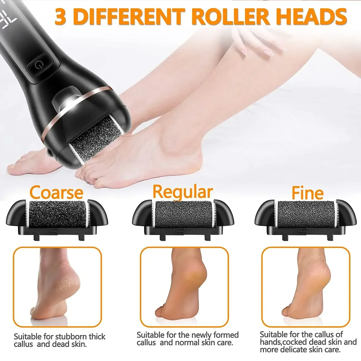 Rechargeable Electric Foot File Callus Remover Machine Pedicure Device Foot Care Tools Feet For Heels Remove Dead Hard Skin