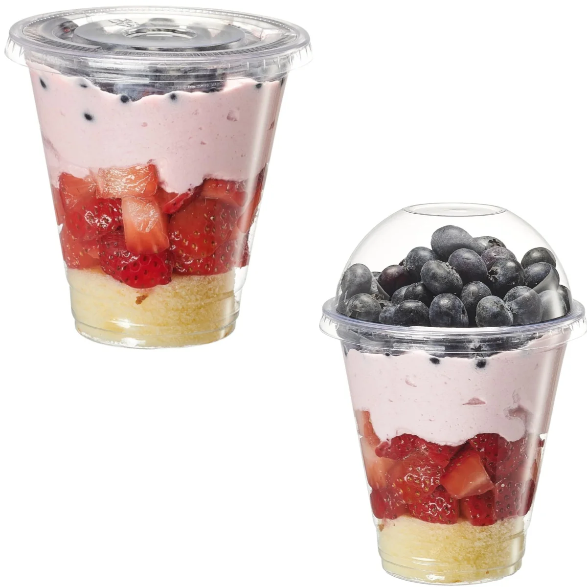 

PET Disposable Dessert Cup Parfait cup for Ice Cream Cupcake Fruit Cups for Kids birthday Party to Hold Snack Pudding or Jam