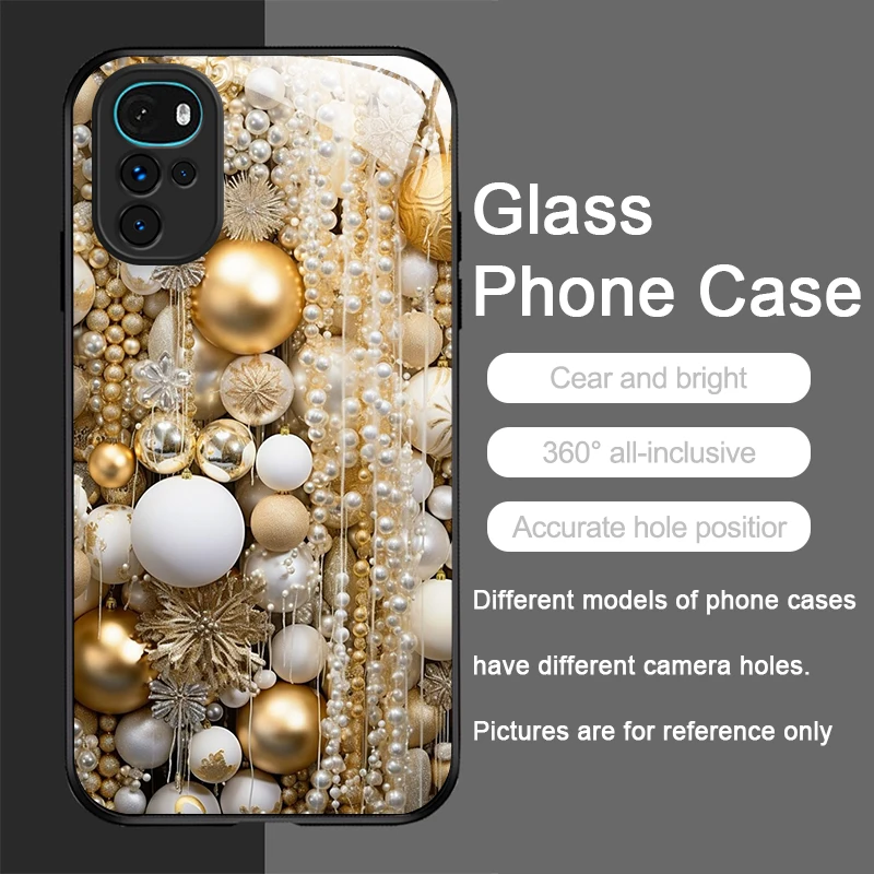 حافظة هاتف فاخرة من الزجاج المقسى بنمط حجر اللؤلؤ الماسي لهاتف موتورولا موتو G85 G84 Edge 50 Fusion 40 Neo 30 Pro 5G