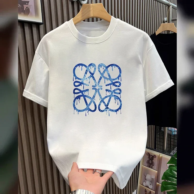 

2025 New Luxury Brand T-Shirt Men Women Short Sleeve High Quality Cotton Tees Summer Y2k Tops T-Shirt Men's and Women's Clothing