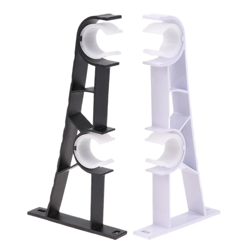 1Pc Double Curtain Rod Brackets Wall Curtain Rod Retainers Bracket Curtain Rod Hooks Aluminum Alloy Curtain Rod Window Hardware