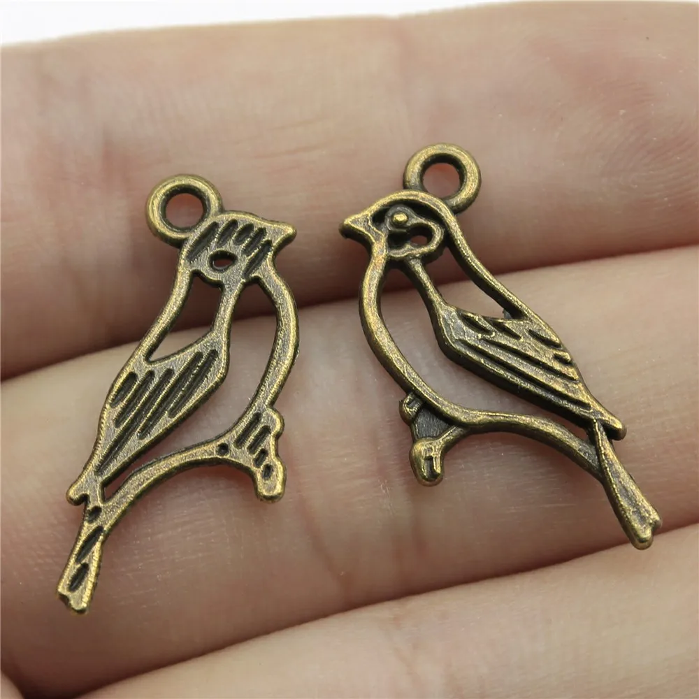 

200pcs 27x11mm Bird Pendants Charm For Jewelry Making Antique Bronze Color Bird Pendants Charm Bird