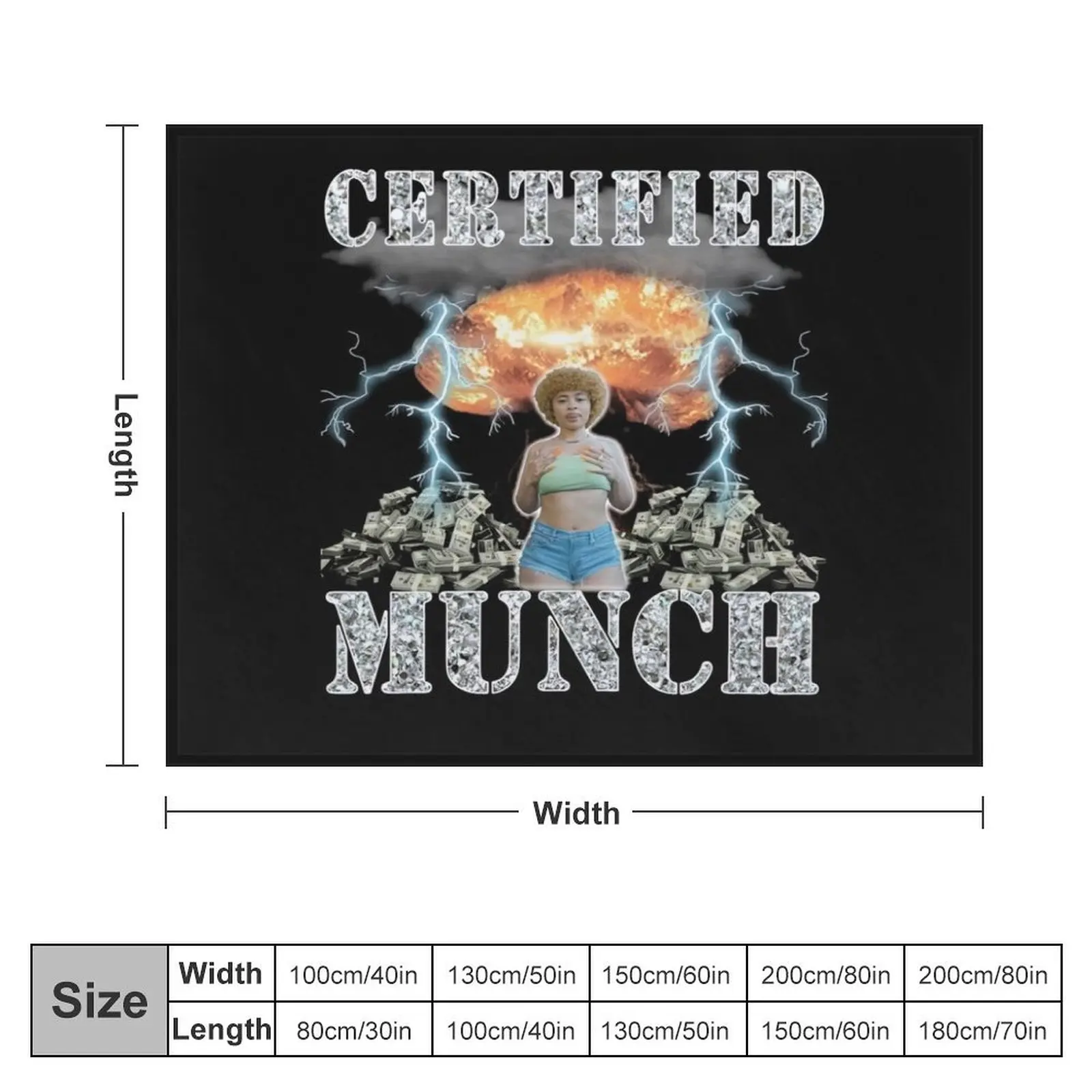 Certified Munch Throw Blanket Picnic Large Blankets