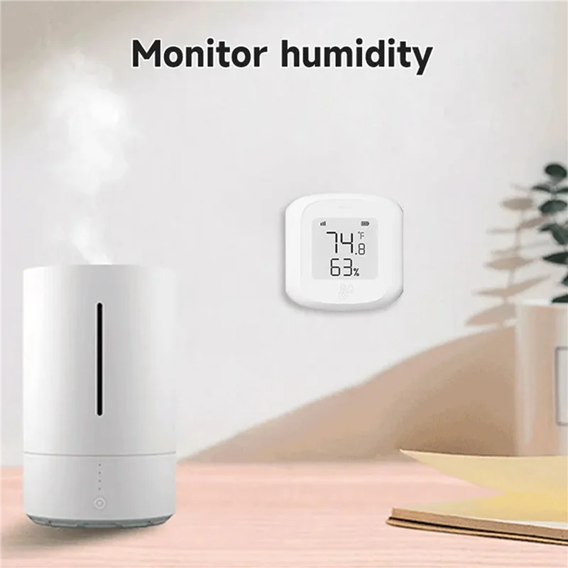 

【Срочная распродажа】2X Tuya Smart Zigbee ЖК-датчик температуры и влажности, беспроводной детектор, интеллектуальная связь, поддержка дома
