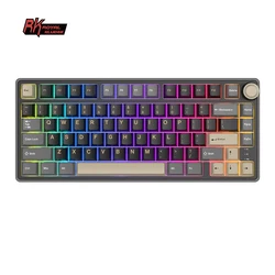 Royal Kludge RK R75 Wired Gaming Keyboard 80 Keys 80% Gasket RGB Backlit Hot-swappable Mechanical Keyboard with MDA PBT Keycaps