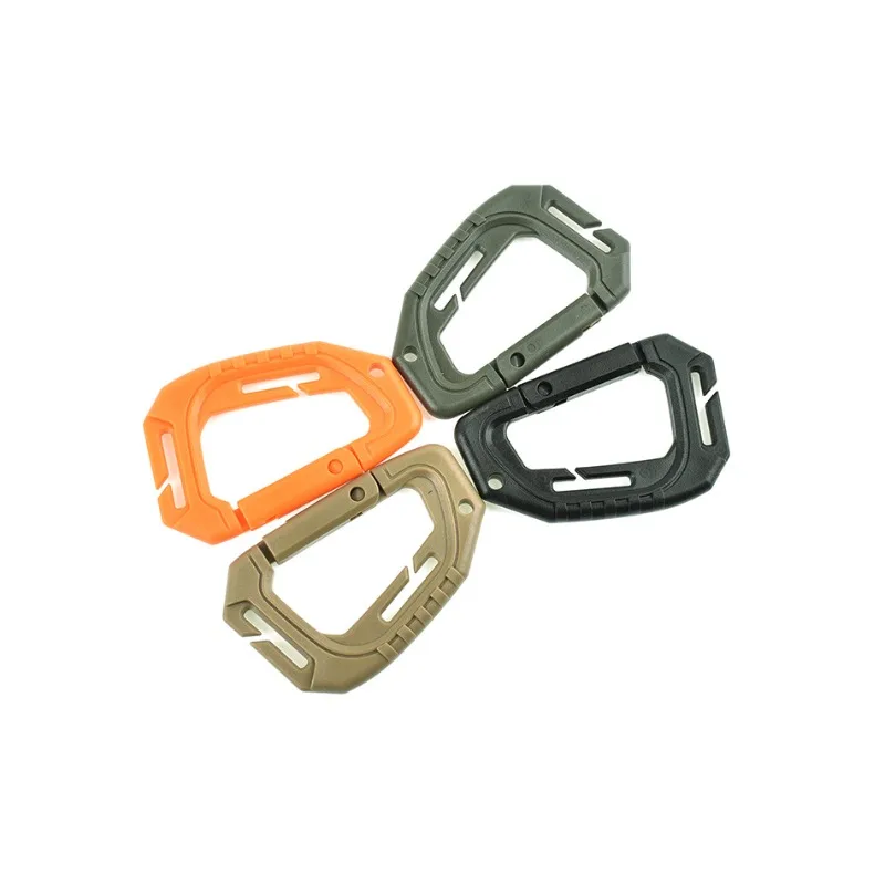 Plastic Snap Hook D-Shape Carabiner Tactical Molle Backpack Buckle Keychain Outdoor Camping Climbing Bags Accessories