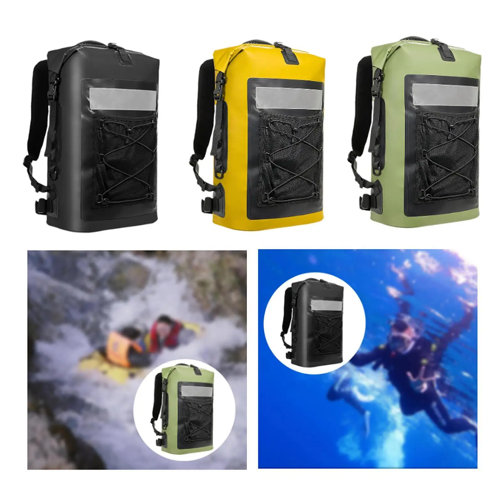 

Водонепроницаемый сухой мешок 35л, водонепроницаемый мешок, сумка для снаряжения для плавания, сумка для водного спорта для рюкзака, рафтинга, каякинга, аквапарка, катания на лодках